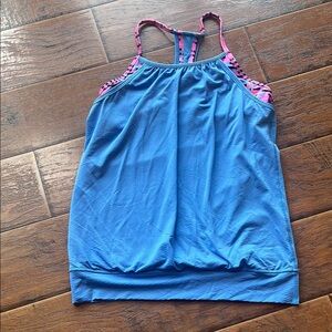 NWOT Ivivva Blue Camisole with Pink Accents